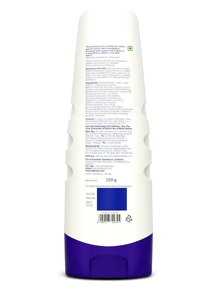 BBLUNT Intense Moisture Conditioner with Vitamin E & Jojoba for Dry & Frizzy Hair - 250 g - Image 4